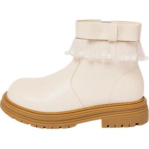 Детские утепленные ботинки Kids Snoffy, кремовый/белый