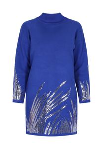 Вязаное платье faina Knitted dress, королевский синий