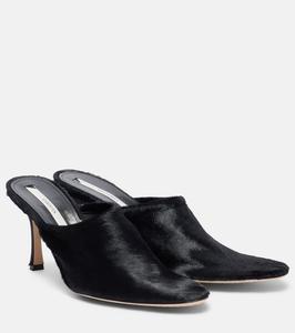 Туфли-мюли Elipse 75 из телячьей кожи Christen, Black