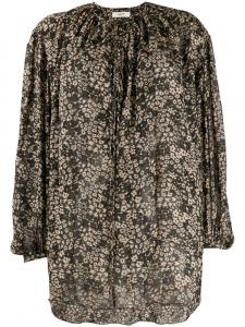 MARANT ÉTOILE блузка оверсайз Liliana с цветочным принтом, черный