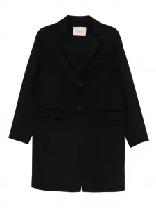 Однобортное пальто Twinset, черный
