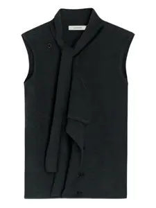 Трикотажный топ с завязками Lemaire, черный