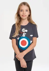 Футболка Logoshirt "Peanuts - Snoopy", с лицензионным принтом, серый