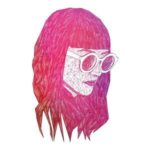 Фреска Komar Grid, 50x70x0,1 см цвет weiß/pink