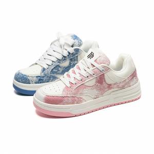 Paddington Bears Износостойкие и легкие низкие скейтерские кроссовки унисекс - розово-голубые непарные (улучшенная версия), цвет Pink Blue Mismatched (Upgraded)