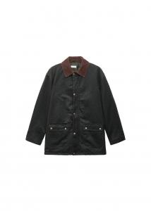 Куртка межсезонная MANGO TEEN, коричневый/темно-коричневый