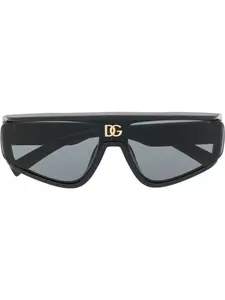 Солнцезащитные очки в квадратной оправе с логотипом Dolce & Gabbana Eyewear, черный