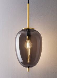 Подвесной светильник Nova Luce Lato Typ I, дымчатое стекло / алюминий - 1 пламя