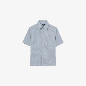 Рубашка Reiss Sensei из эластичной ткани в полоску, синий