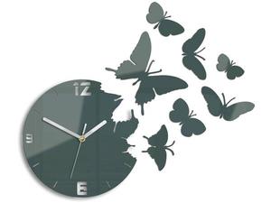 Настенные часы ModernClock Schmetterlinge, 60x45x4 см цвет glas grau