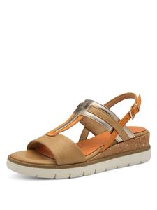 Marco Tozzi Сандалии на танкетке бежевого цвета