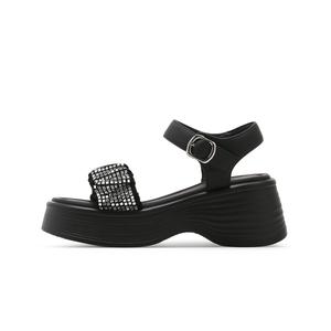 C°BANNER Женские сандалии на одной застежке черные, цвет Black