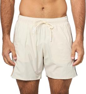 Мужские однотонные плавки-шорты BOSS с культовыми полосками по бокам, Cream Gloss
