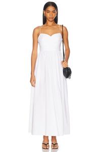 Платье с присборенным лифом Matteau, White