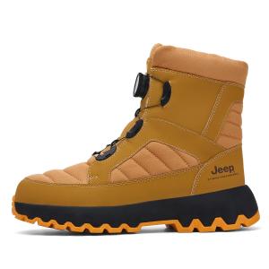 Зимние ботинки Jeep комбинированные с автоматической шнуровкой, коричневый