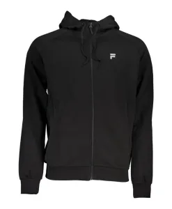 Толстовка с капюшоном на молнии и карманами Fila, черный