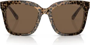 Женские солнцезащитные очки Michael Kors MK2163 San Marino, коричневый леопардовый/коричневый однотонный цвет, 52 мм, Brown Leopard/Brown Solid