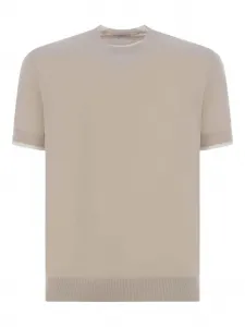 Свитер с короткими рукавами и круглым вырезом Paolo Pecora, нейтральный