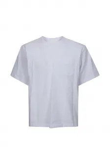 Футболка из хлопка с вставками Sacai, белый