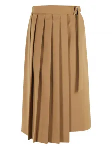 Асимметричная юбка со складками Tela, коричневый