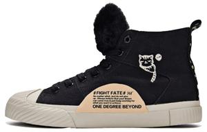 Кеды, скейтборд обувь женская высокая черный 361°