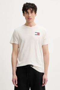Хлопковая футболка Tommy Jeans, бежевый
