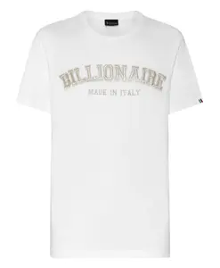 Джерсийская футболка, круглый вырез, короткий рукав Billionaire, белый