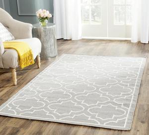 Ковер SAFAVIEH, 122 x 183 см, Dhurries Collection Grey/Ivory DHU625B ручной работы плоского плетения премиум шерсть