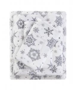 Комплект постельного белья из микрофлиса, 4 предмета, размер Queen Madison Park, цвет grey snowflake