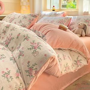 Disney Комплект постельного белья 1,8 м, 4 предмета, для одеяла 200x230 см, теплое, комфортное и дышащее, Z-Fu Hua Xiao Tu