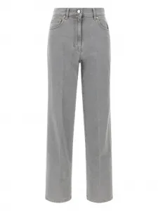 Джинсы прямого кроя с пятью карманами Peserico, серый