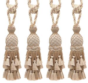 Подхватка для штор с кисточками DecoPro, светло-коричневый