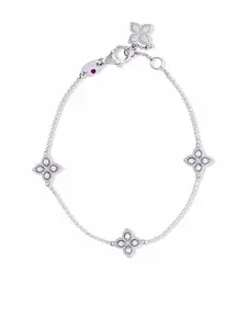 Браслет Princess Flower из белого золота с бриллиантами Roberto Coin, серебяный