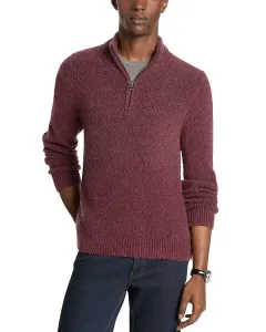 Уютный роскошный свитер с застежкой-молнией на четверть длины - эксклюзив Michael Kors, красный