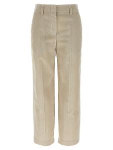 Вельветовые брюки с отделкой Monile Brunello Cucinelli, бежевый