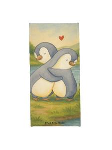 Mr. & Mrs. Panda Полотенце для душа с изображением пингвина, без надписи, белого цвета