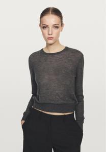 Джемпер Massimo Dutti FINE SEMI-SHEER WITH CREW NECK, Grey