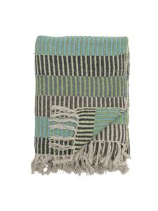 Одеяло Isnel из переработанного хлопка синего цвета Bloomingville