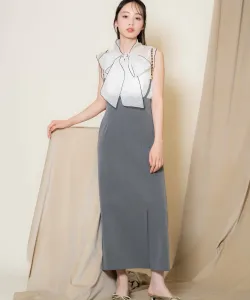 Облегающая юбка с цепочкой на шее Noela, цвет Gray