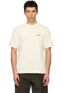 Футболка Les classiques с узором "грубое зерно" Jacquemus, бежевый