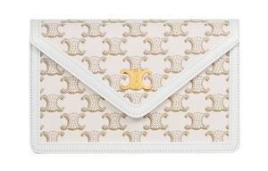 CELINE Кожаная портативная сумка через плечо женская белая