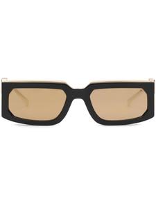 Philipp Plein солнцезащитные очки Rose Venus в прямоугольной оправе, черный
