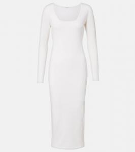Платье миди Sophia из смесовой шерсти Max Mara, Bianco