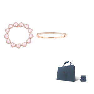 Apm Monaco Браслет из сплава с синтетическим кубическим цирконием, унисекс, розовый