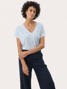 Роскошная льняная футболка axelines с цветочным принтом Part Two, цвет Ice Water