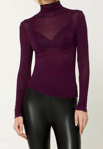 Блуза NUR DIE X KILIAN KERNER LONGSLEEVE HIGH NECK, Burgundy/Purple