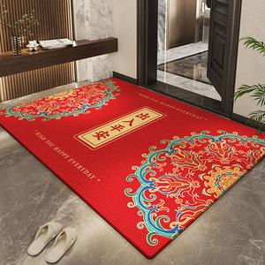 Dajiang Ковер 120х180 см для прихожей, красный, износостойкий, пылеудаляющий, не требует стирки