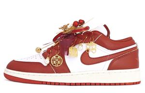 Jordan Кроссовки баскетбольные низкие Vintage Women's Gold Red технология Air 1 амортизация износостойкие