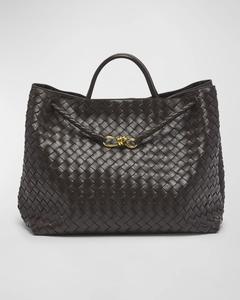Большая сумка Andiamo Bottega Veneta, цвет Fondant Brass