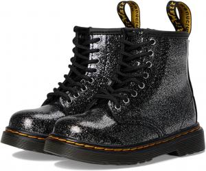 Ботинки Dr. Martens Kid's Collection 1460 T, цвет Black/Silver Glitter